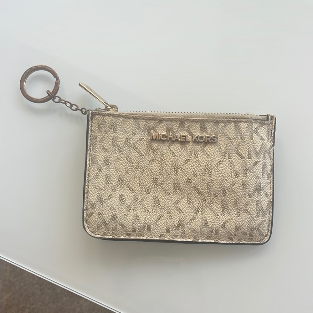 Michael Kors Gold Monogram Wristlet